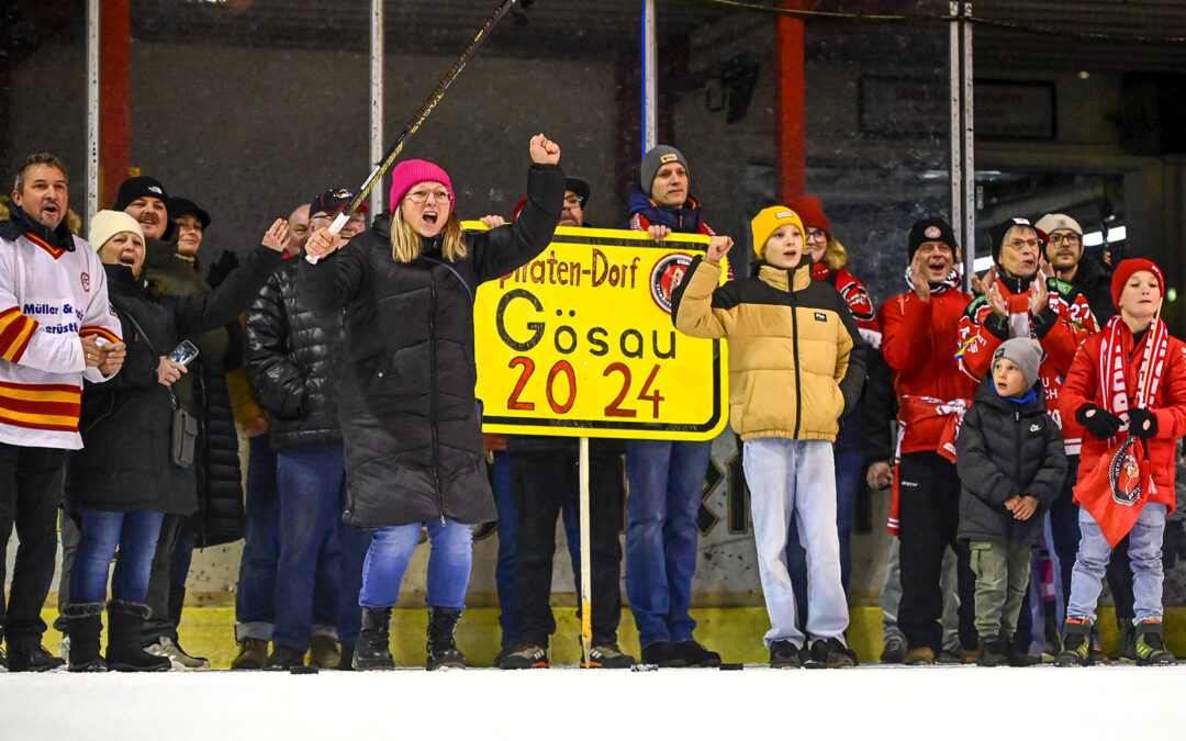 59 Gösauer auf dem Eis: Kleinstes Dorf startet bei Dorf-Challenge im Stadion